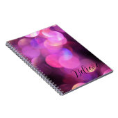 "Geloof" Zwart script, Paarse Sparkles Journal Notitieboek (Rechterzijde)