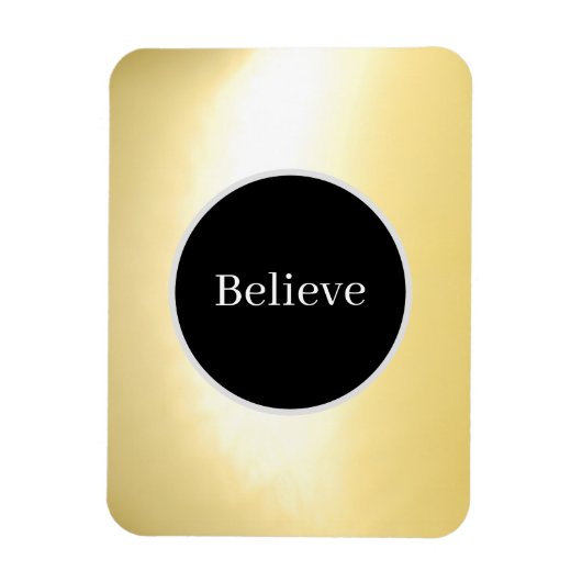 "Geloof" zwarte en gouden flexibele fotomagneet Magneet (Verticaal)