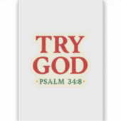 GeloofBrandstof Sticker met Psalm 34:8 (Voorkant)