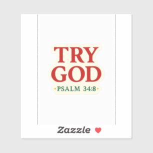 GeloofBrandstof Sticker met Psalm 34:8