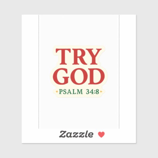 GeloofBrandstof Sticker met Psalm 34:8 (Vel)
