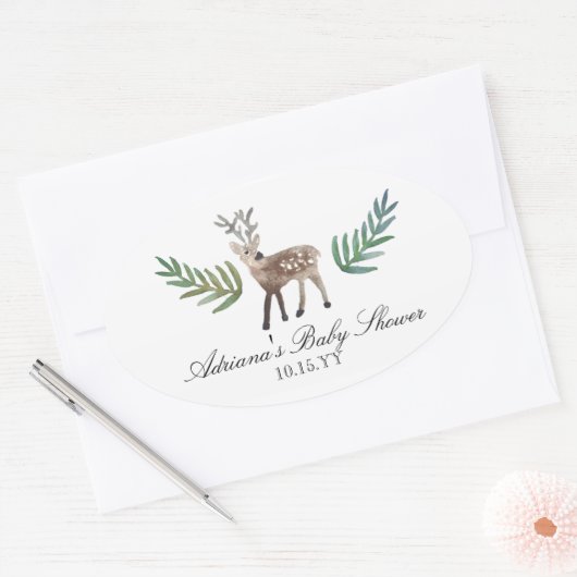 Geloofd Dearly Ovale Sticker (Envelop)