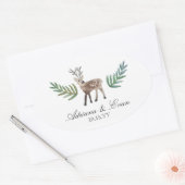 Geloofd Dearly Ovale Sticker (Envelop)