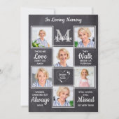 Geloofd geheugenherdenking Foto Funeral Sympathie Bedankkaart (Voorkant)