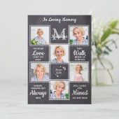 Geloofd geheugenherdenking Foto Funeral Sympathie Bedankkaart (Staand voorkant)