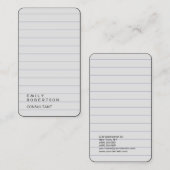 Geloofd papier met zeer moderne minimalistische mi visitekaartje (Voorkant / Achterkant)