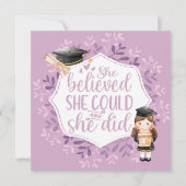 Geloofde dat ze kon Afstuderen platte Kaart Paarse (Voorkant)