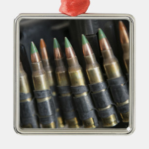 Geloofde kogels voor een M-249-kraampautomatische Metalen Ornament