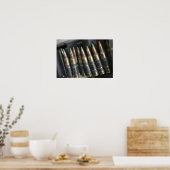 Geloofde kogels voor een M-249-kraampautomatische  Poster (Keuken)