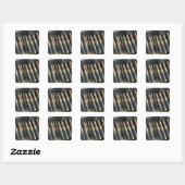 Geloofde kogels voor een M-249-kraampautomatische  Vierkante Sticker (Vel)