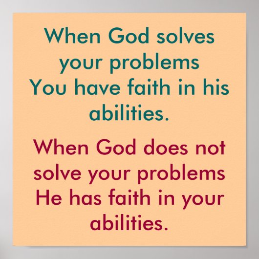 Geloofden in God Poster (Voorkant)