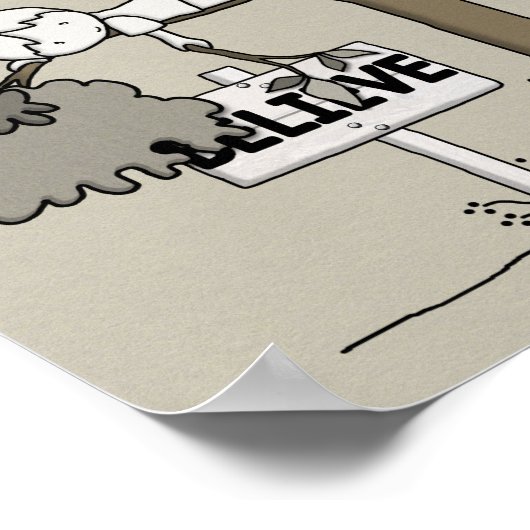 GELOOFEN dat u geen rand in de LIVE-rechthoek past Poster (Hoek)