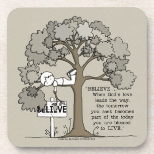 GELOOFEN OM TE LEVEN BIER ONDERZETTER