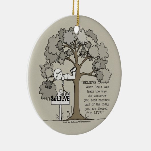 GELOOFEN OM TE LEVEN KERAMISCH ORNAMENT (Rechts)