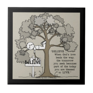 GELOOFEN OM TE LEVEN TEGELTJE