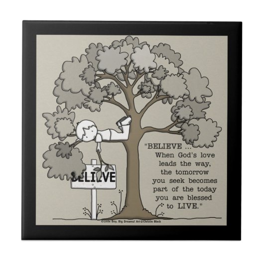 GELOOFEN OM TE LEVEN TEGELTJE (Voorkant)