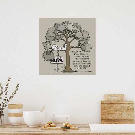 GELOOFEN TOT LEVENDE VIJF Geen Grens Poster (Keuken)