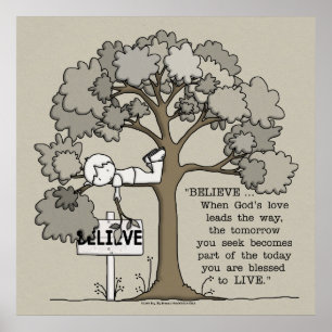 GELOOFEN TOT LEVENDE VIJF Geen Grens Poster