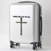 Geloofs Kruisrusting- Waardig Om Te Dragen Sticker (Koffer)