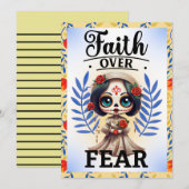 Geloofs Suiker Schedel Bedankkaart (Voorkant / Achterkant)