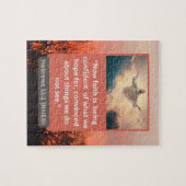 Geloofsboodschap - Bijbelvers - Hebreeën 11-1 - Legpuzzel (Horizontaal)