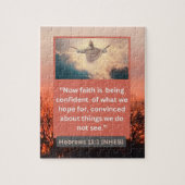 Geloofsboodschap - Bijbelvers - Hebreeën 11-1 - Legpuzzel (Verticaal)