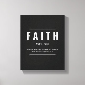 Geloofsdefinitie | Inspirerende quote Canvas Afdruk