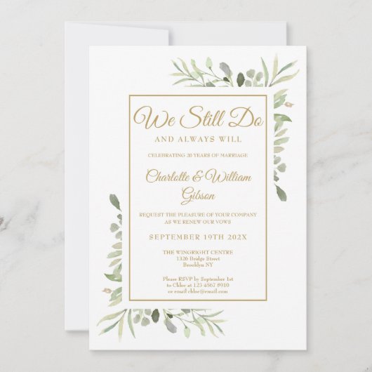 Geloofshernieuwing We doen nog steeds goud groen J Kaart (Voorkant)