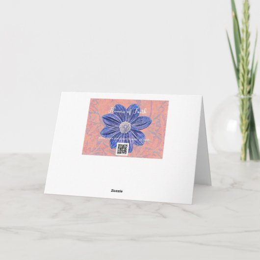 Geloofssympathiekaart Oranje bloemenmoeders Kaart (Achterkant)