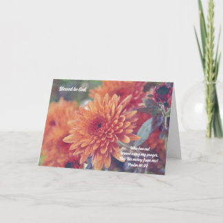 Geloofssympathiekaart Oranje bloemenmoeders Kaart