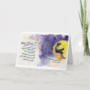 Gelooft God/Lezer, gevouwen Wenskaart, 5"x7" Kaart