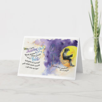 Gelooft God/Lezer, gevouwen Wenskaart, 5"x7" Kaart