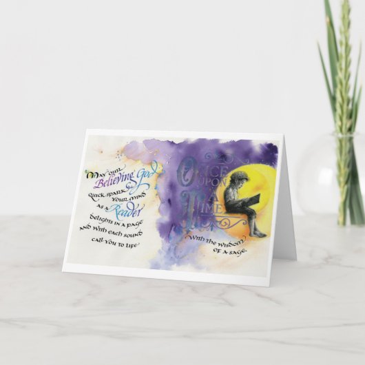 Gelooft God/Lezer, gevouwen Wenskaart, 5"x7" Kaart (Voorkant)