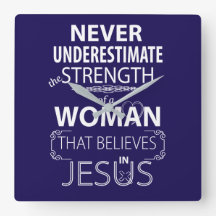 Gelooft in Jezus Wandklokken Christelijke Vrouw