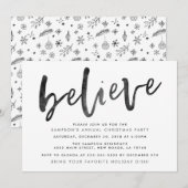 Gelooft kerstfeestelijke uitnodigingen (Voorkant / Achterkant)