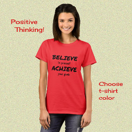 Gelooft motivatie tekst te bereiken t-shirt