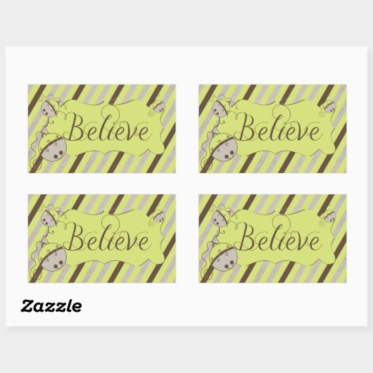 Gelooft Sticker diagonale strips rechthoek (Vel)