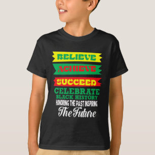 Gelooft succes met vieren negengeschiedenis Mo T-shirt