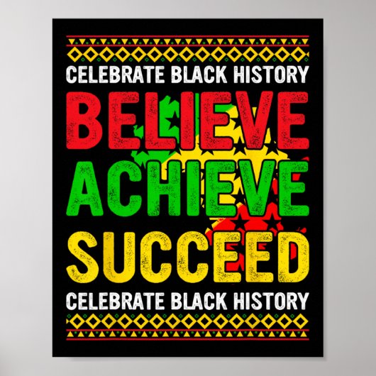 Gelooft succes zwarte geschiedenis maand Afrika Poster (Voorkant)