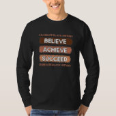 Gelooft te bereiken succesvolle herinnering zwarte t-shirt (Voorkant)