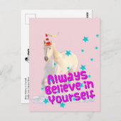 Gelooft u altijd van uw zelfverkeers-eenhoorn briefkaart (Voorkant / Achterkant)