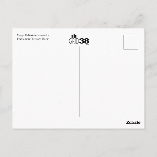 Gelooft u altijd van uw zelfverkeers-eenhoorn briefkaart (Achterkant)