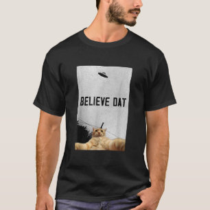 Gelooft u dat Aliens UFO dat UFO Funny Ufo Cat Sel T-shirt