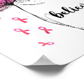 Gelooft u een bloeiende vlinderroze borstkanker poster