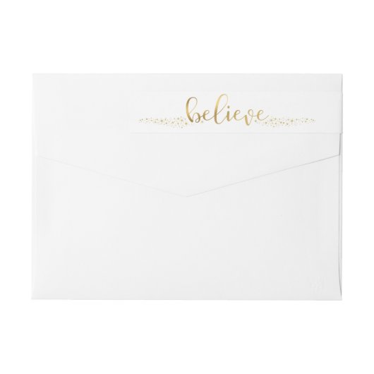 Gelooft u het etiket met kerstcadeaus voor Gold Fo (Achterkant)