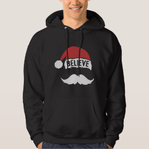 Gelooft u Sinterhat Pet Witte Mustache Familie Chr Hoodie