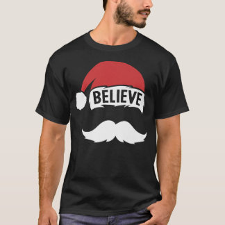 Gelooft u Sinterhat Pet Witte Mustache Familie Chr T-shirt