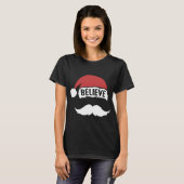 Gelooft u Sinterhat Pet Witte Mustache Familie Chr T-shirt (Voorkant volledig)