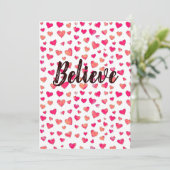 Gelooft u Waterverf Typografie Kunst kondigt aan Aankondiging (Staand voorkant)