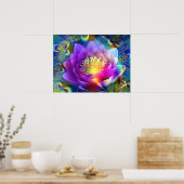 Geloofwaardige bloem van liefde en vrede - Poster (Keuken)